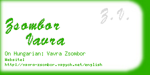 zsombor vavra business card